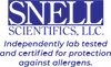 Snell Scientifics Certified for Allergen Protection