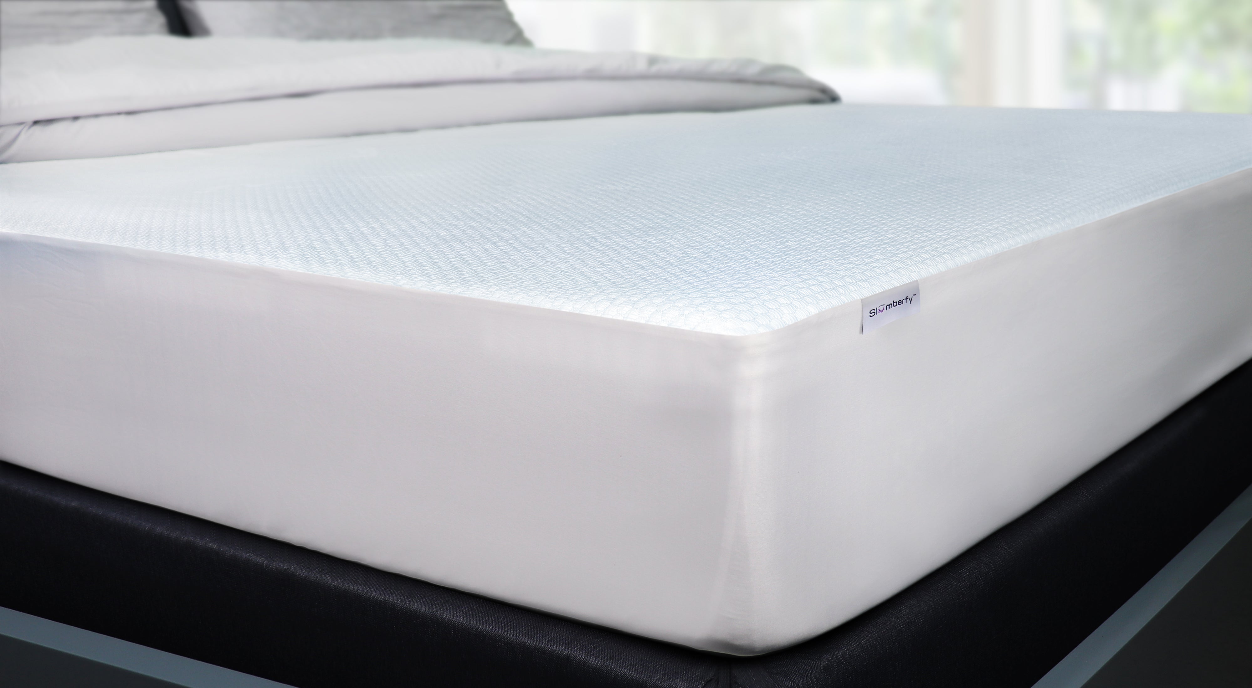 Queen Size Waterproof Cooling Mattress Protector by Slumberfy - Premium